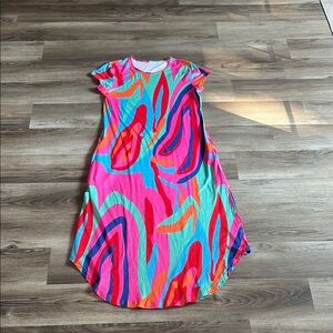 Bold Print Maxi Dress | Resort Wear | Maximalist Style | Size M | Excellent Cond